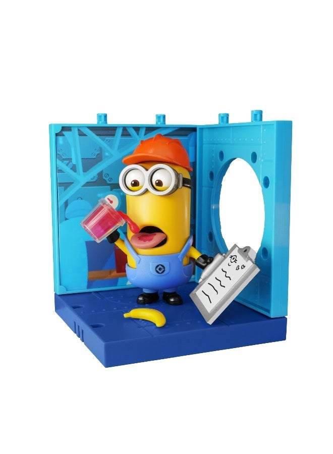 BLOKEES PreCool Minions Stuart Model Kit | Buildable Despicable Me Action Figure Playset | Jelly Factory Construction Toy with Accessories | STEM Educational Toy for Kids Ages 4+ - Image 3